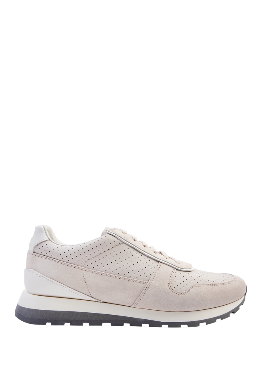 Brunello Cucinelli ерлерге арналған бежевый былғары кроссовкалар 168876 - фото 1