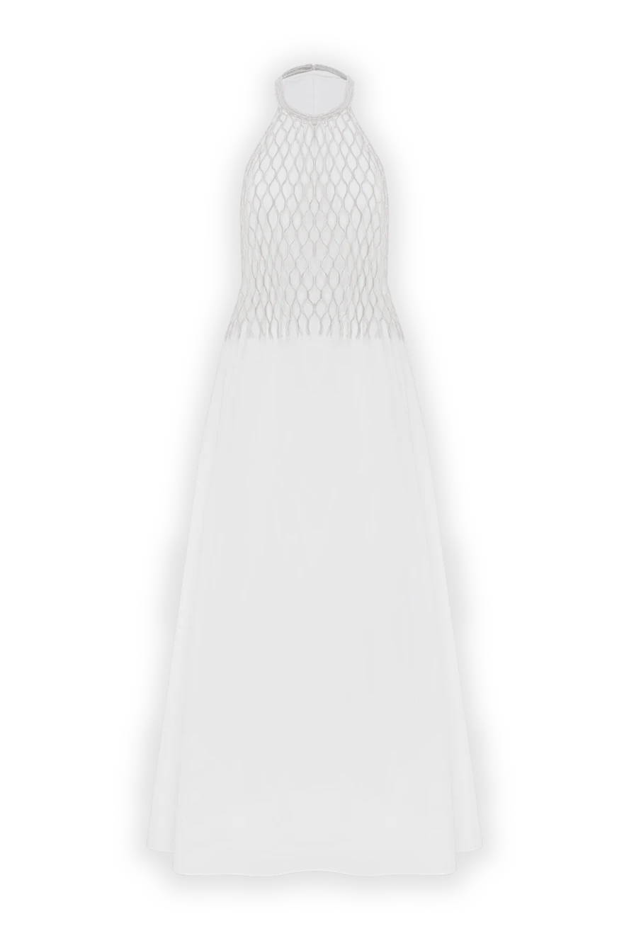 Brunello Cucinelli платье из хлопка и полиамида синее женское 168908 - фото 1