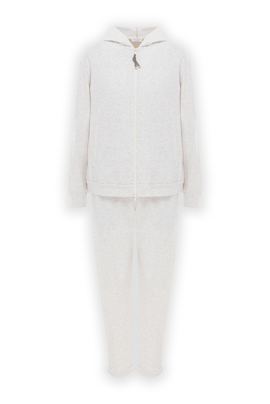 Brunello Cucinelli светло-серый костюм из хлопкового трикотажа с капюшоном
168920 - фото 1