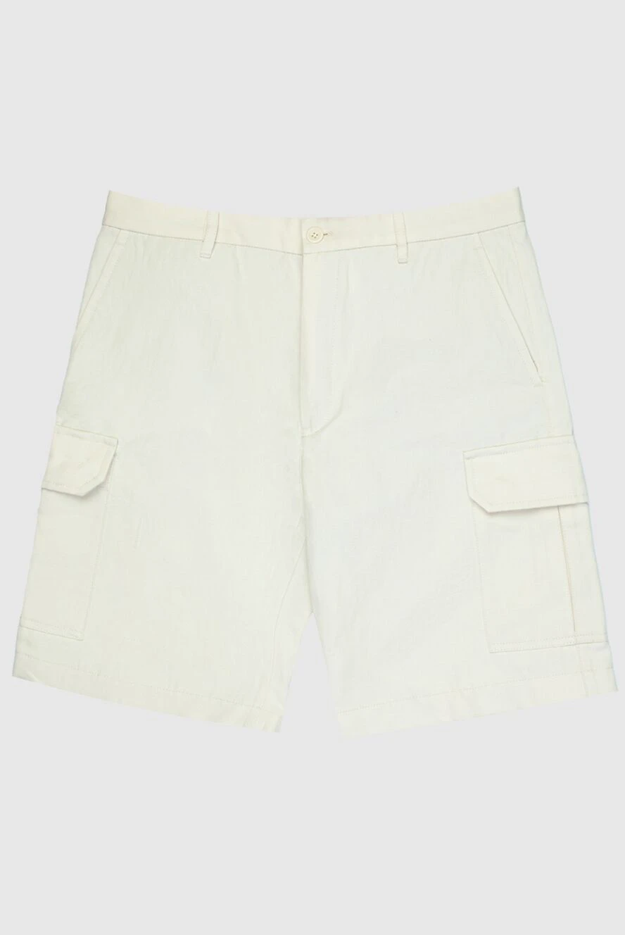 Loro Piana man white cotton and linen shorts for men купить с ценами и фото 169006 - photo 1