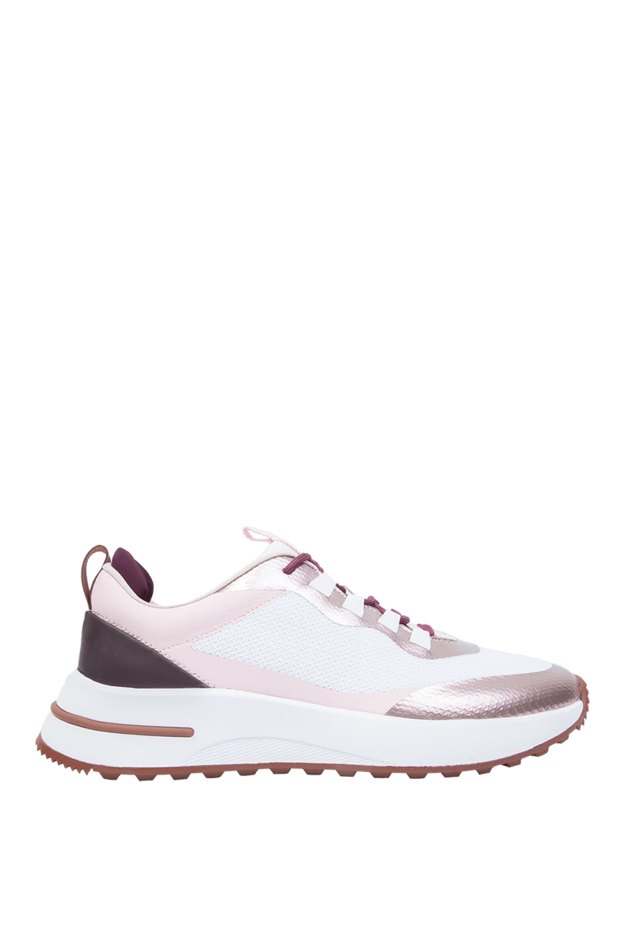 Loro Piana woman pink textile and leather sneakers for women купить с ценами и фото 169031 - photo 1