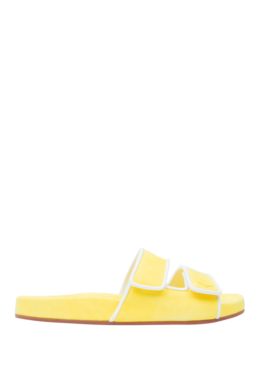 Loro Piana woman yellow suede flip-flops for women купить с ценами и фото 169032 - photo 1