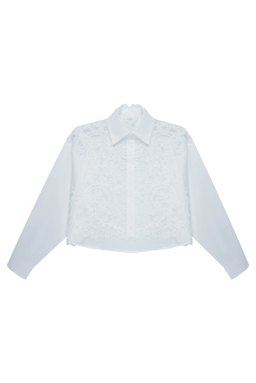 Ermanno Scervino woman white cotton blouse for women купить с ценами и фото 169050 - photo 1