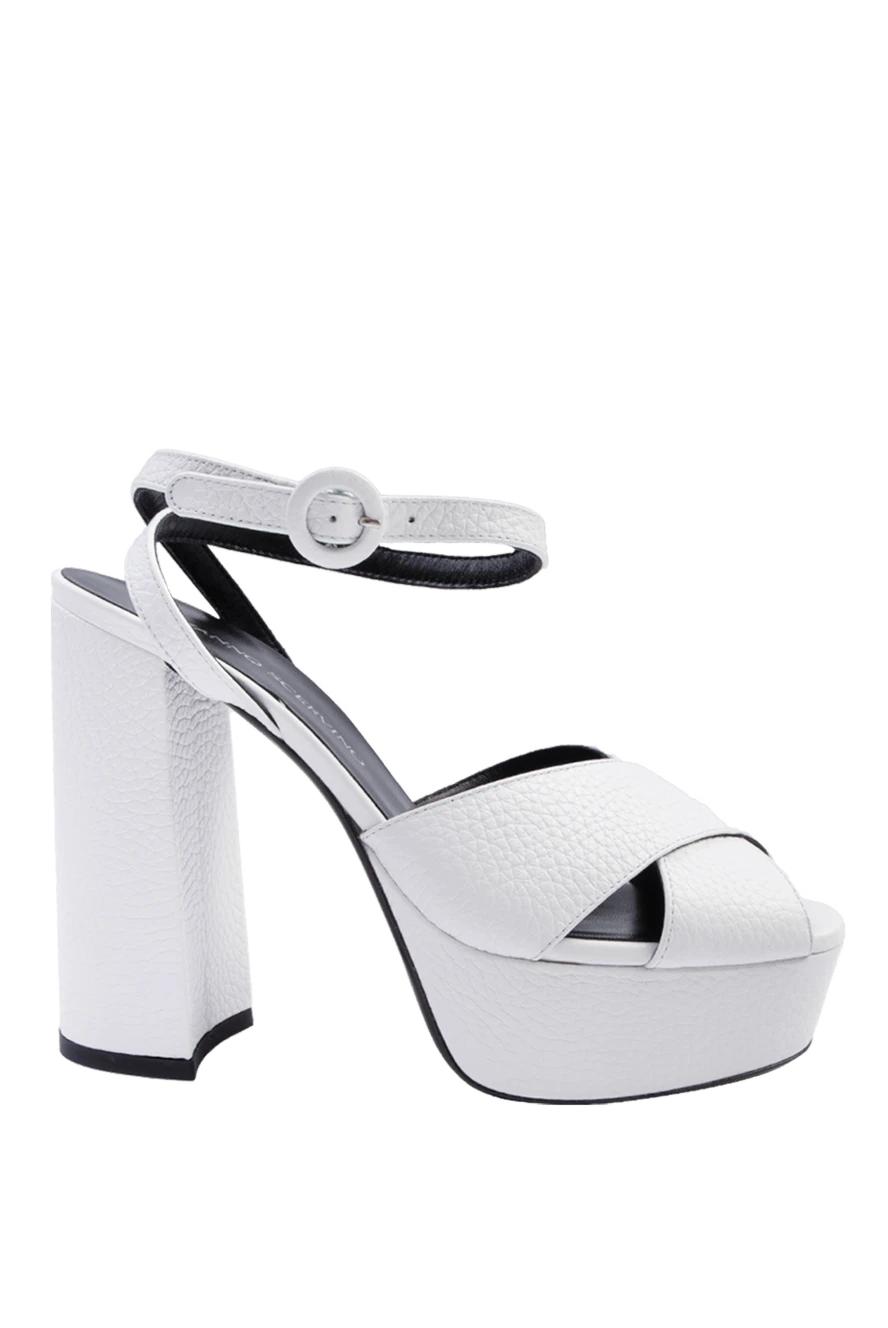 Ermanno Scervino woman white leather sandals for women купить с ценами и фото 169053 - photo 1