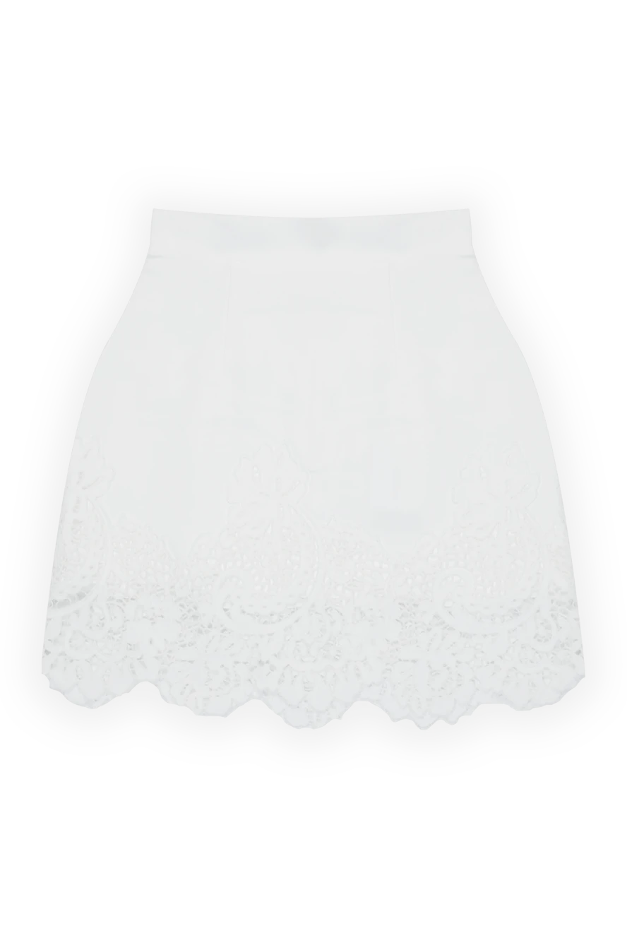 Ermanno Scervino woman white acetate and viscose skirt for women купить с ценами и фото 169058 - photo 1