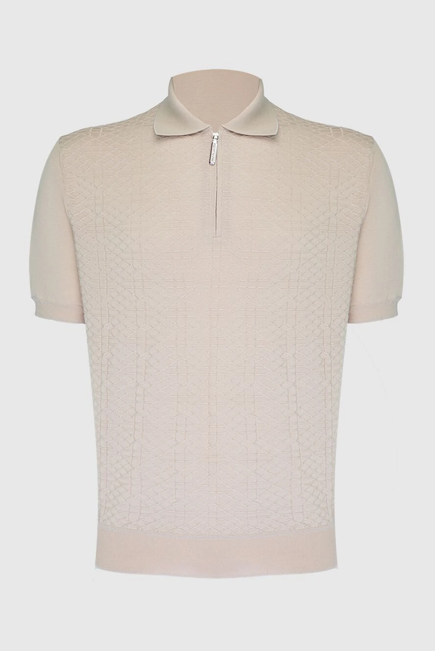Stefano Ricci beige silk and cotton polo for men 169122 - photo 1