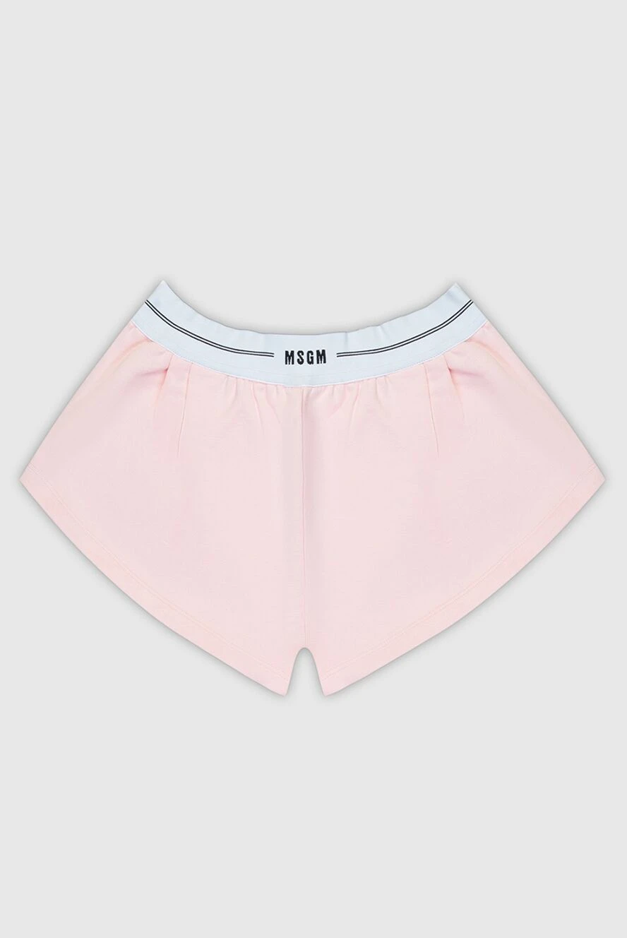 MSGM woman pink cotton shorts for women купить с ценами и фото 169134 - photo 1