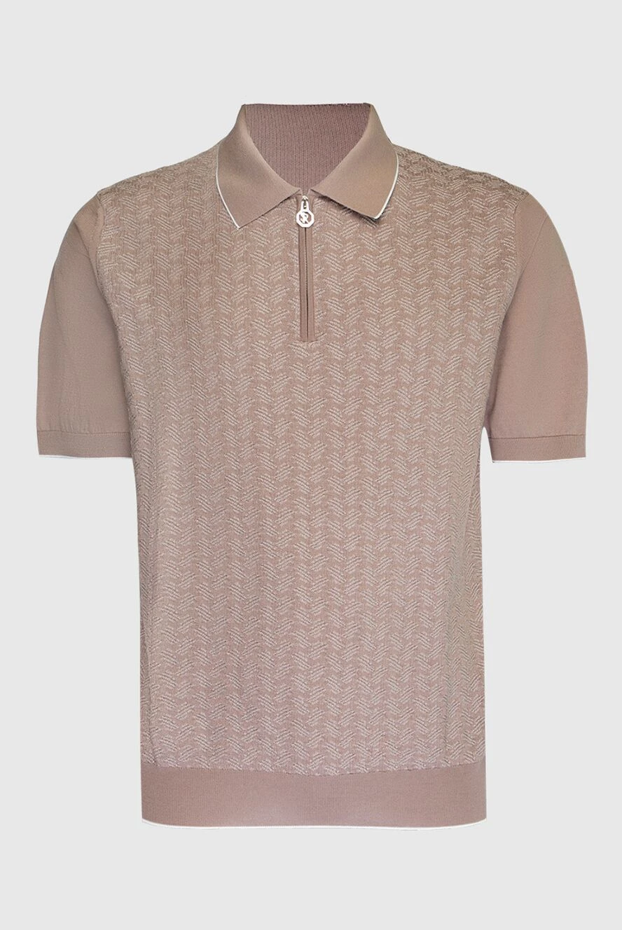 Stefano Ricci brown cotton and silk polo for men 169142 - photo 1
