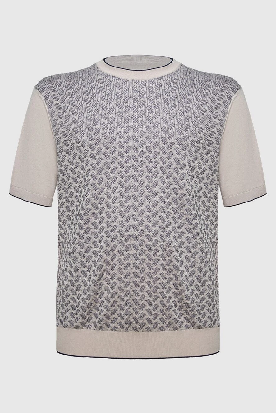 Stefano Ricci beige silk and cotton jumper with short sleeves 169144 - photo 1