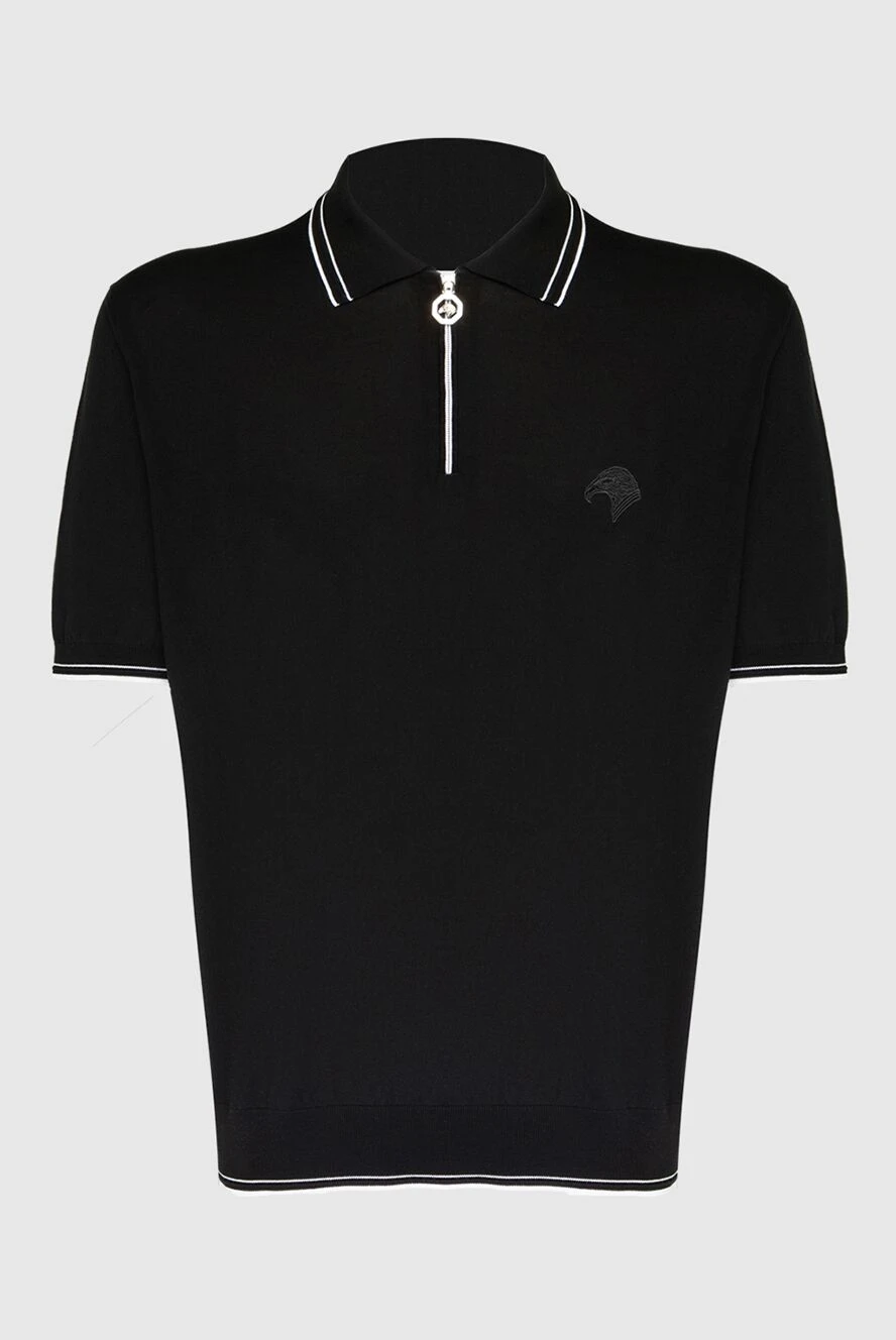 Stefano Ricci поло из хлопка черное мужское 169149 - фото 1