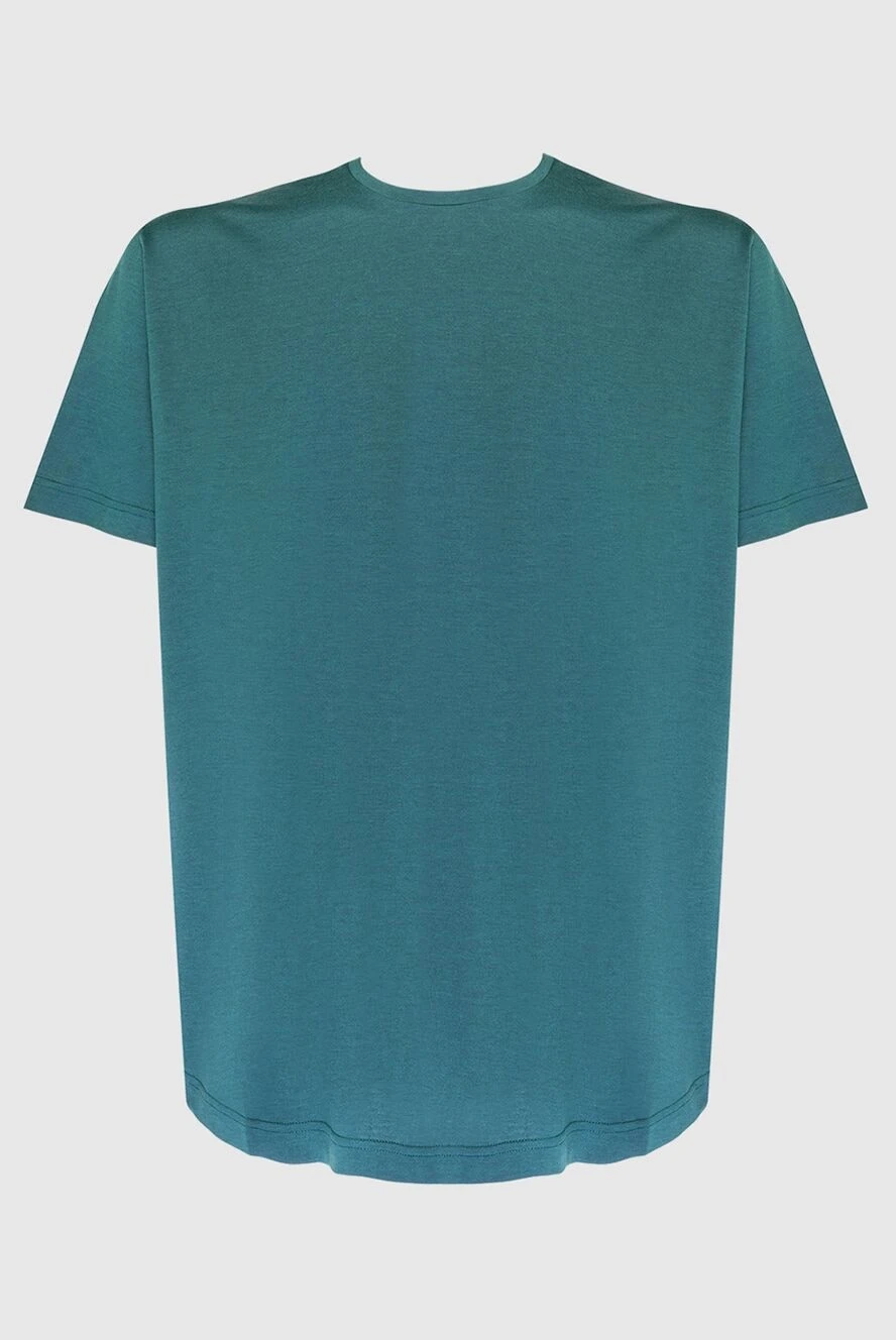 Loro Piana man silk and cotton t-shirt green for men купить с ценами и фото 169189 - photo 1