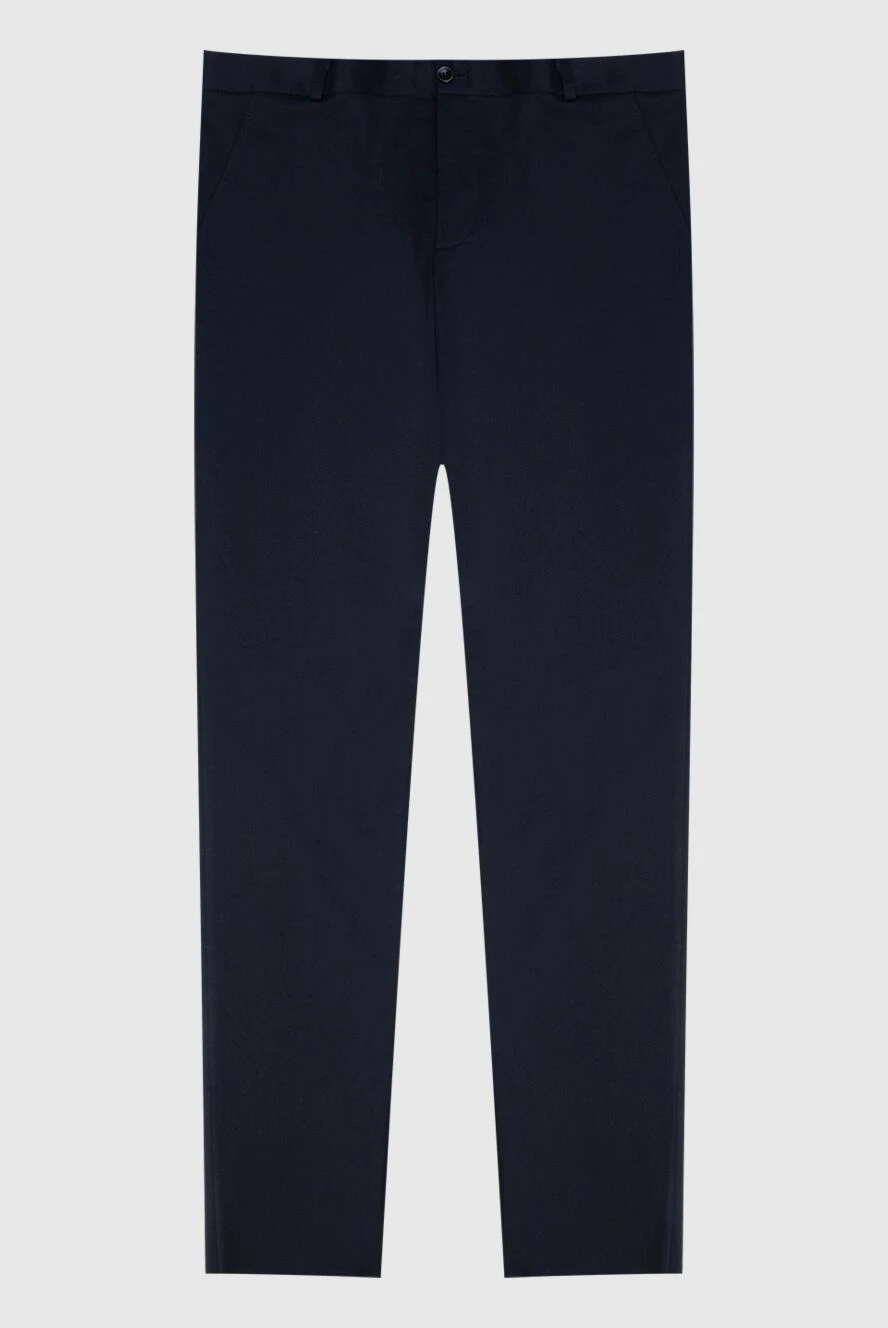 Loro Piana man men's blue cotton and elastane trousers купить с ценами и фото 169201 - photo 1