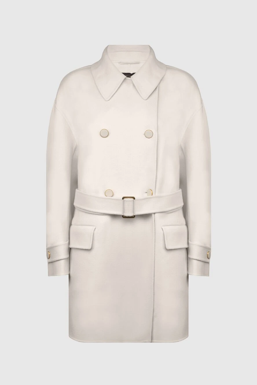 Loro Piana woman women's white cashmere coat купить с ценами и фото 169208 - photo 1