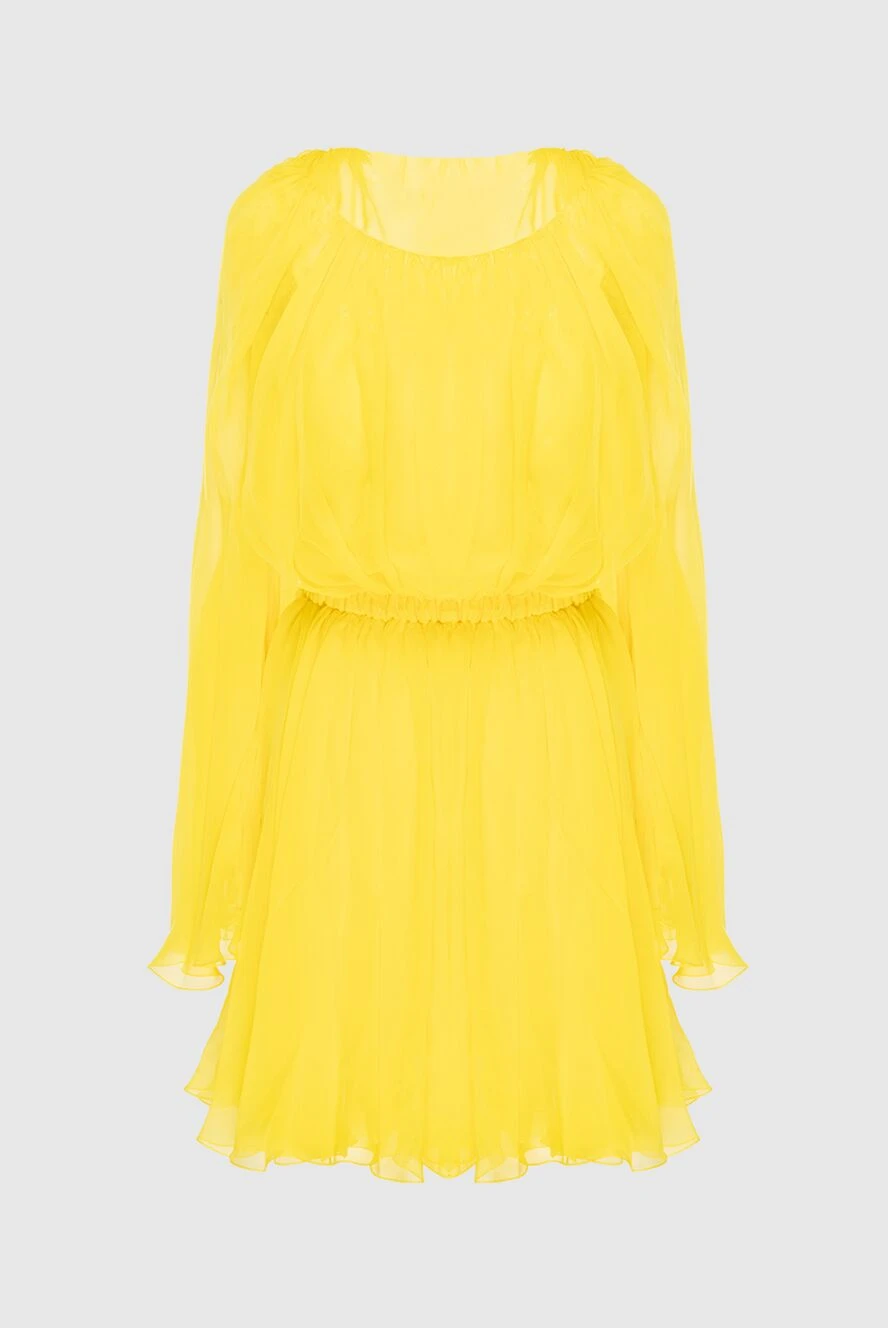 Dolce & Gabbana woman yellow silk dress for women купить с ценами и фото 169321 - photo 1