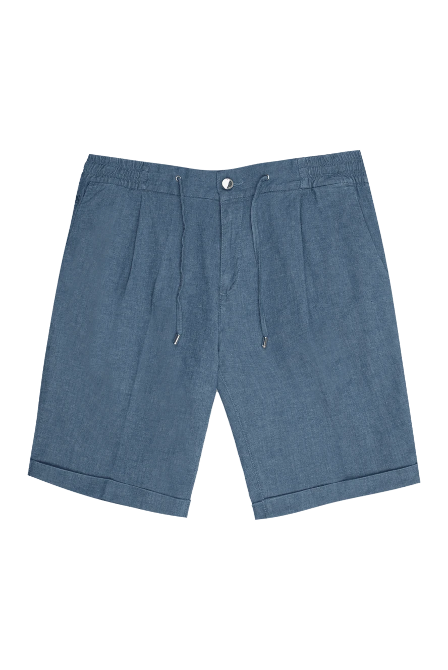 Scissor Scriptor man cotton and linen shorts blue for men купить с ценами и фото 169383 - photo 1