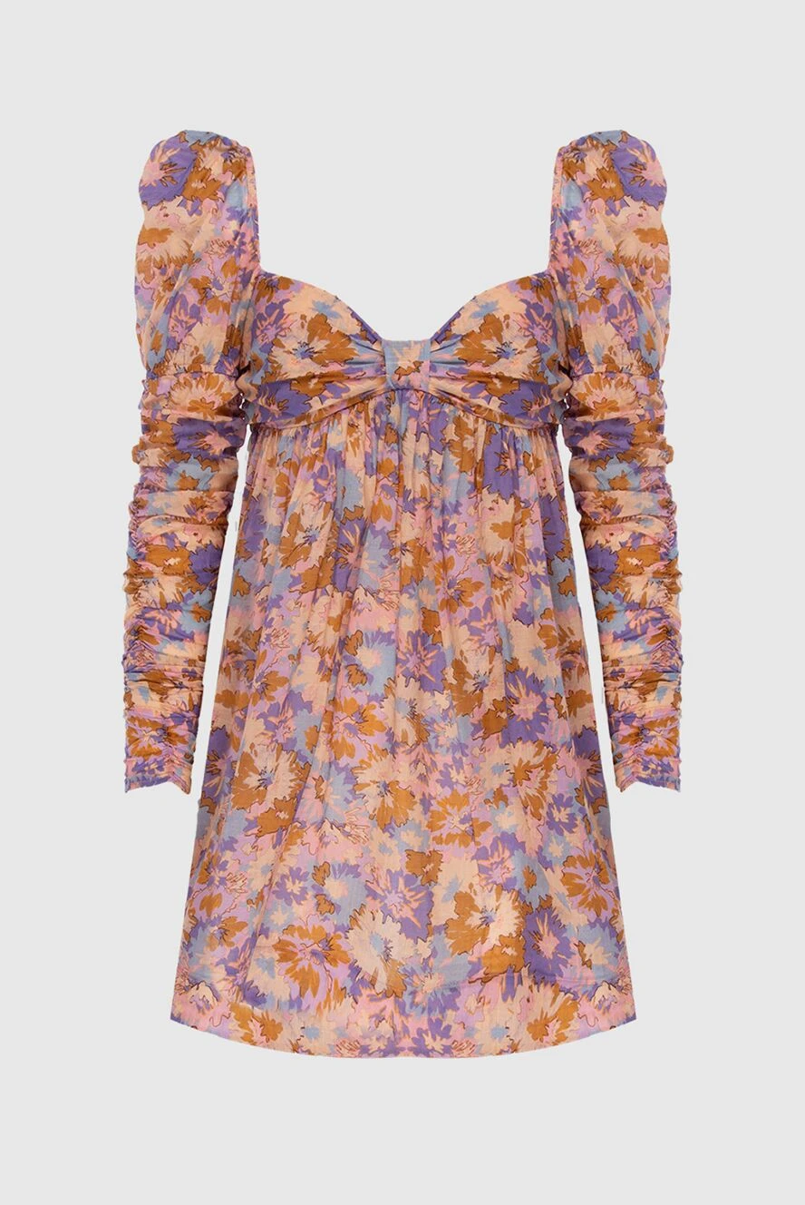 Zimmermann мини-платье с цветочным принтом декольте и пышными рукавами
169408 - фото 1