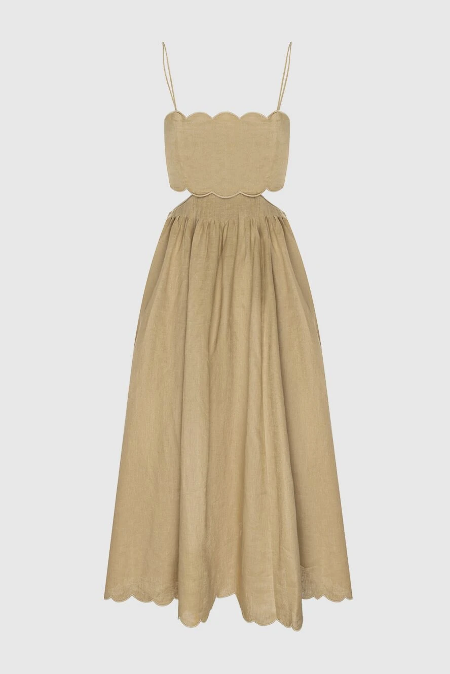 Zimmermann платье корсетного типа изо льна с ажурной отделкой
169442 - фото 1