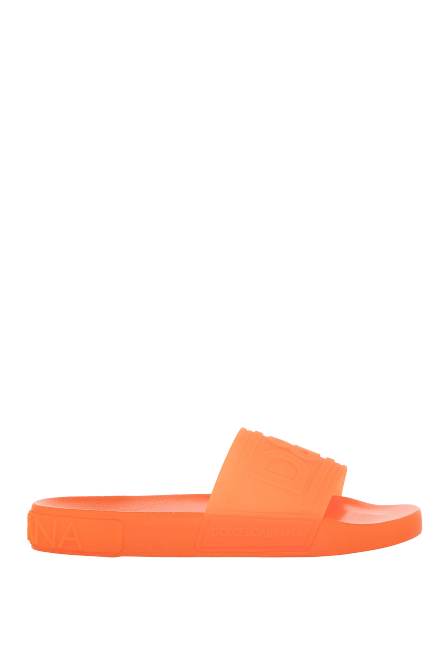 Dolce & Gabbana woman orange rubber flip-flops for women купить с ценами и фото 169473 - photo 1