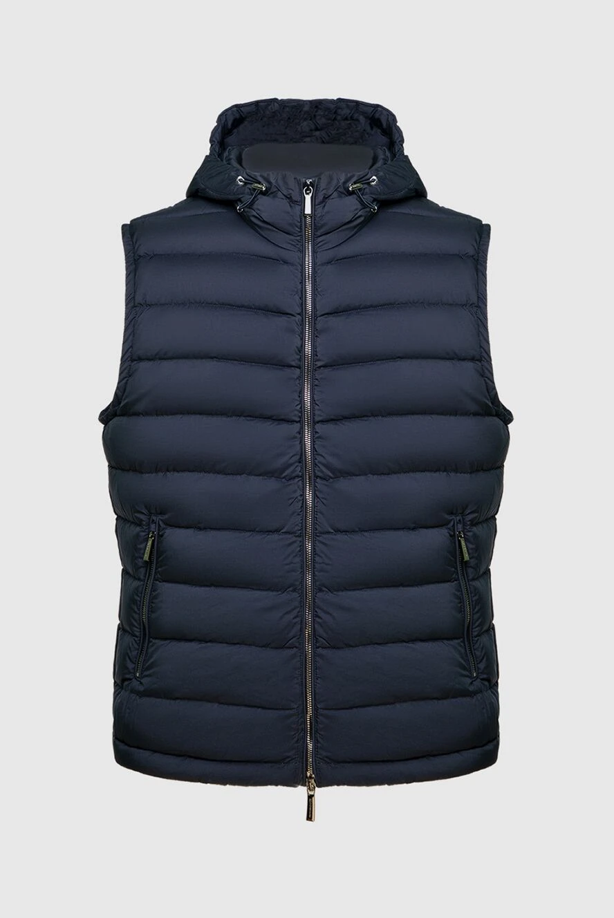 Moorer man blue polyamide vest for men купить с ценами и фото 169492 - photo 1