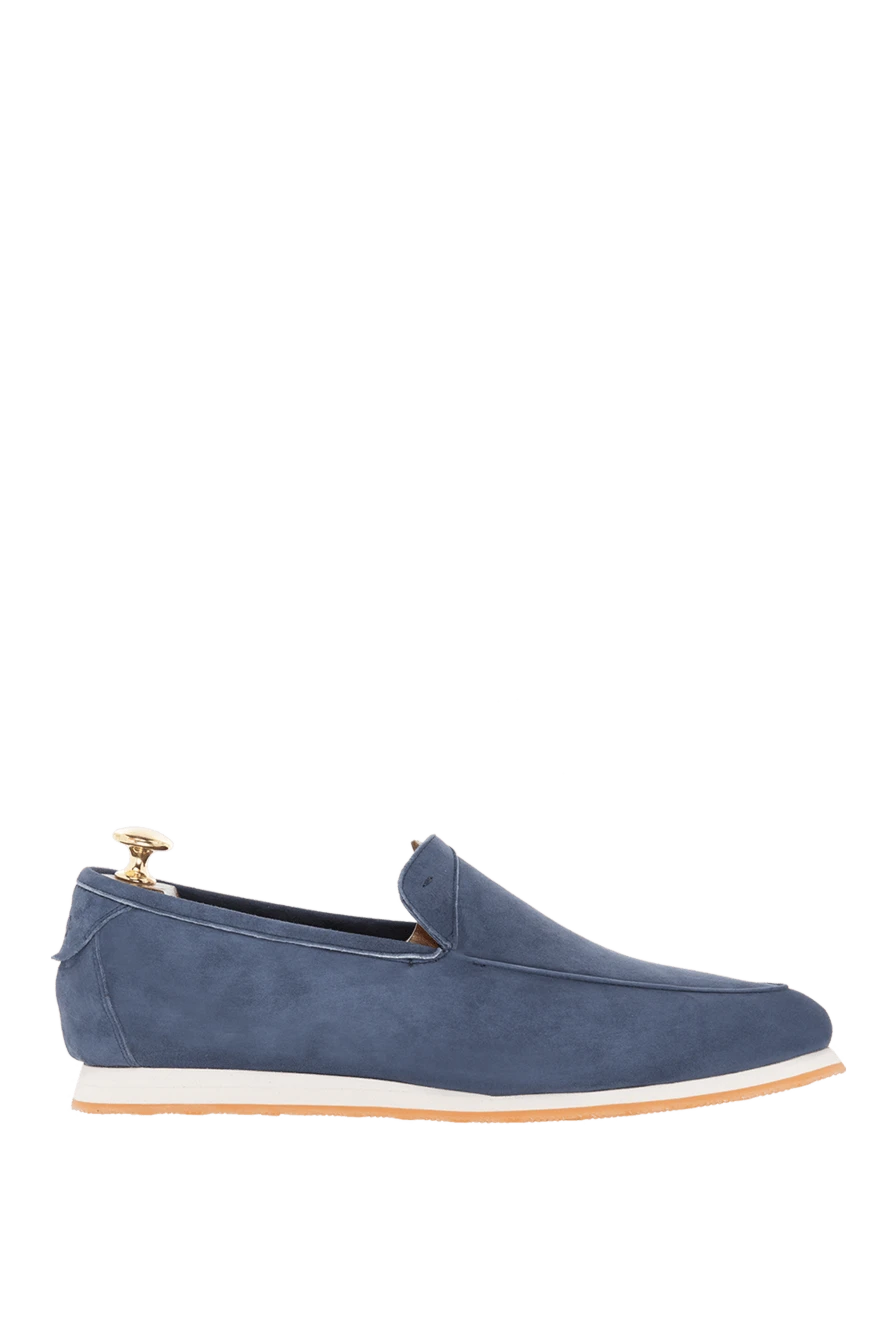 Andrea Ventura man blue suede loafers for men купить с ценами и фото 169524 - photo 1