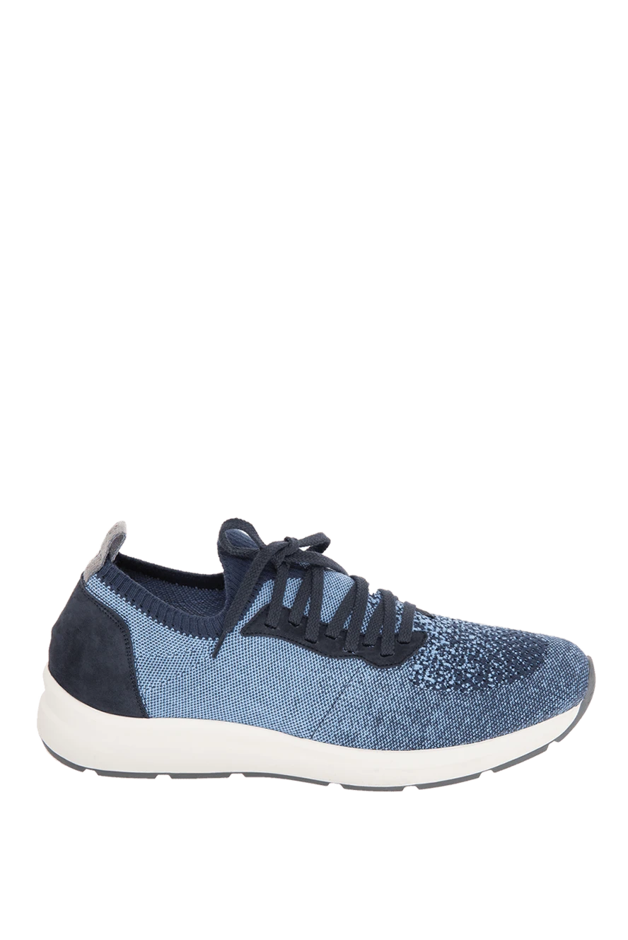 Andrea Ventura man sneakers in suede textile blue for men купить с ценами и фото 169529 - photo 1