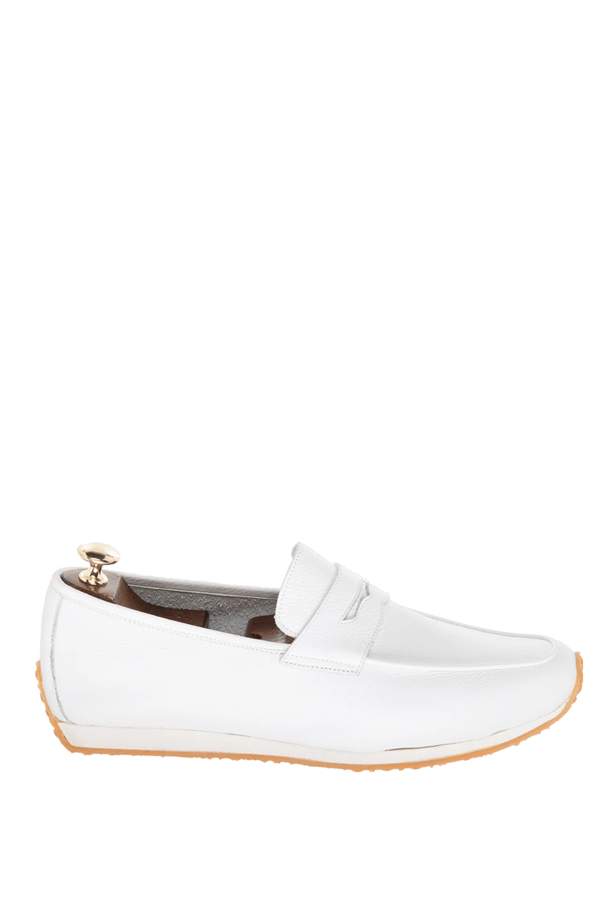 Andrea Ventura man white leather drivers for men купить с ценами и фото 169537 - photo 1