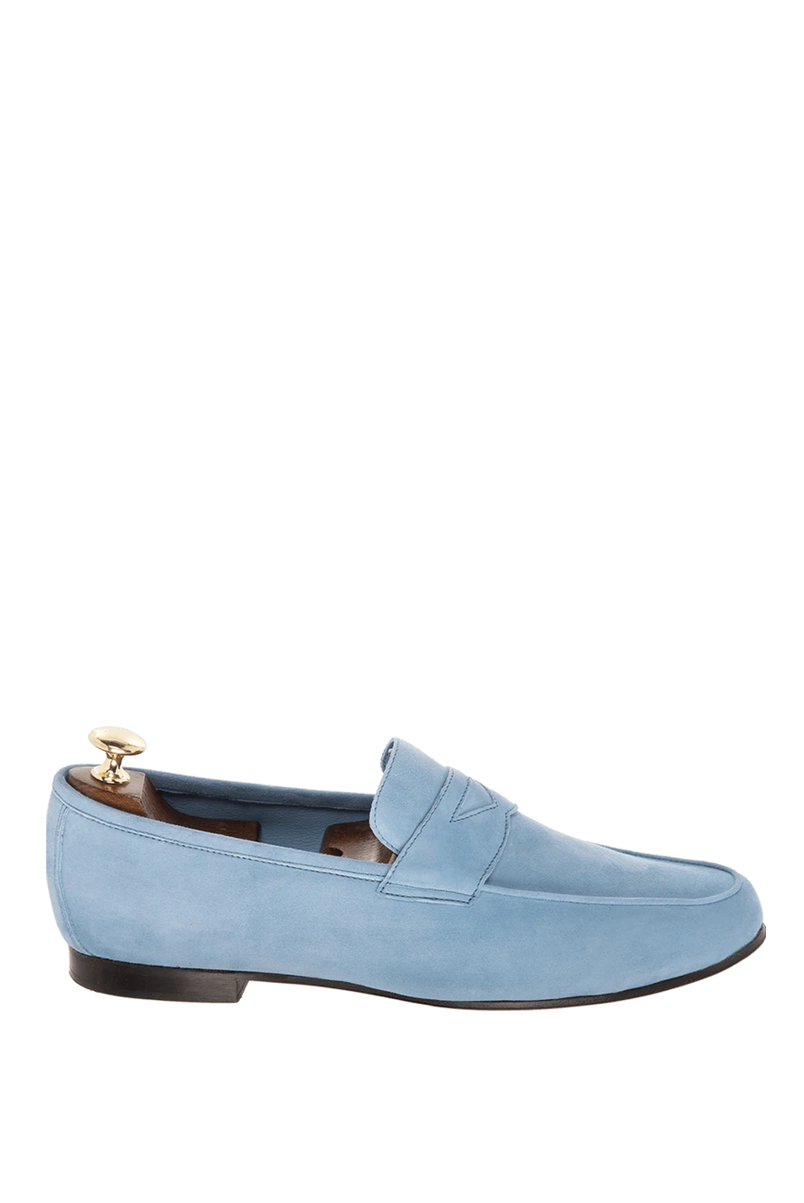 Andrea Ventura man blue suede loafers for men купить с ценами и фото 169542 - photo 1