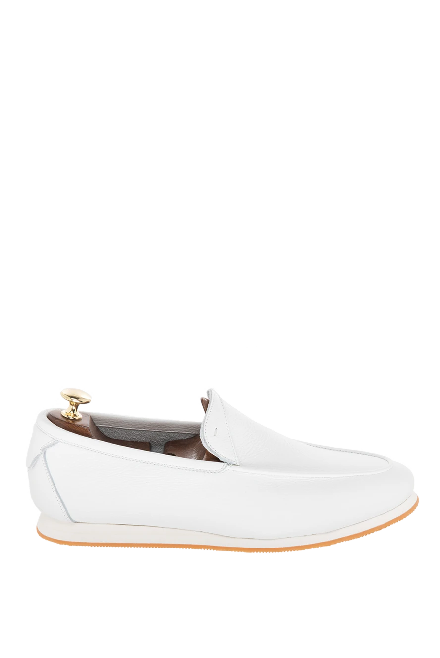 Andrea Ventura man white leather loafers for men купить с ценами и фото 169548 - photo 1