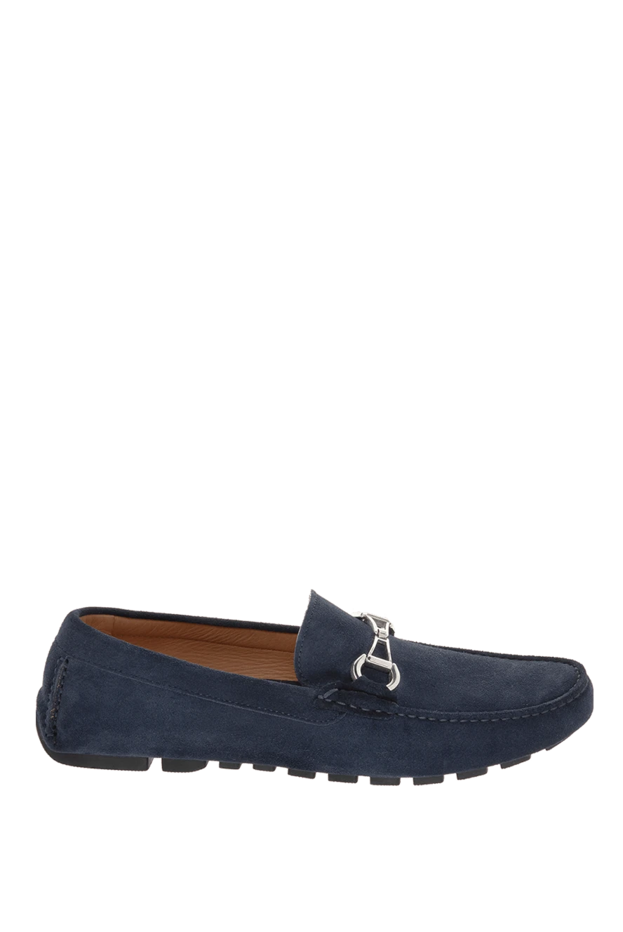 Cesare di Napoli man blue suede men's moccasins купить с ценами и фото 169560 - photo 1