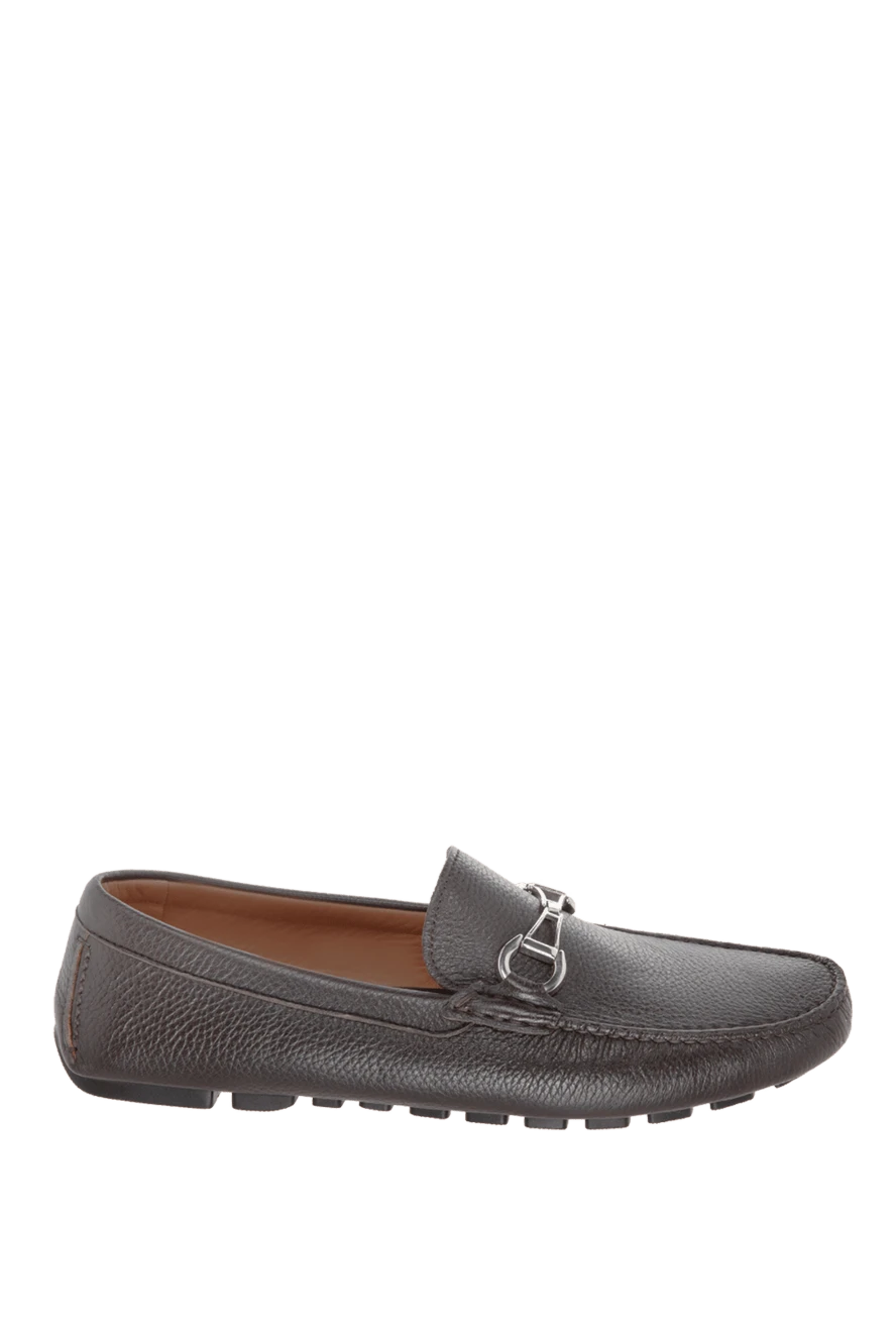 Cesare di Napoli man moccasins for men made of brown leather купить с ценами и фото 169561 - photo 1