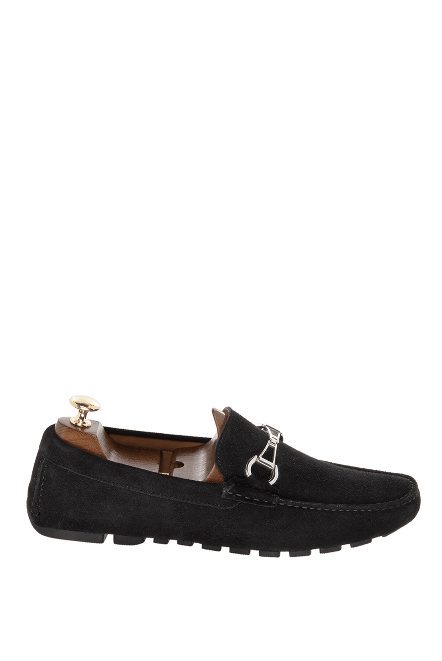 Cesare di Napoli man black suede men's moccasins купить с ценами и фото 169562 - photo 1