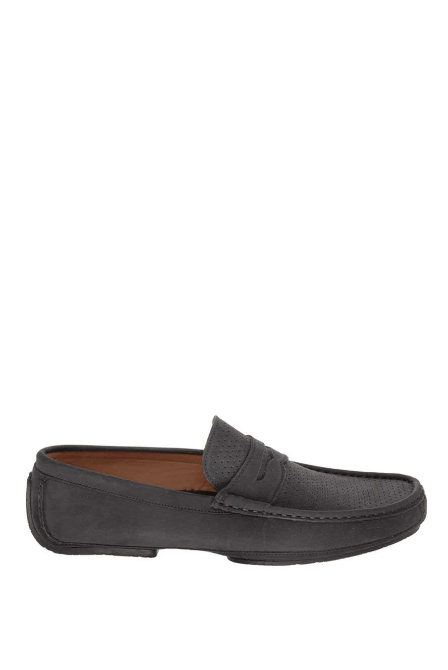 Cesare di Napoli man men's black nubuck moccasins купить с ценами и фото 169564 - photo 1