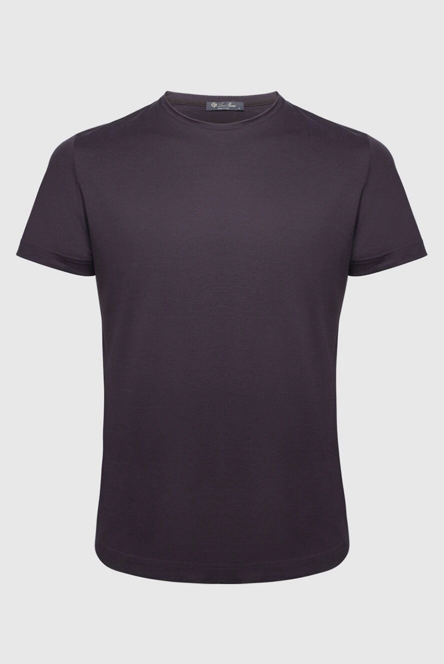 Loro Piana man silk and cotton t-shirt purple for men купить с ценами и фото 169626 - photo 1