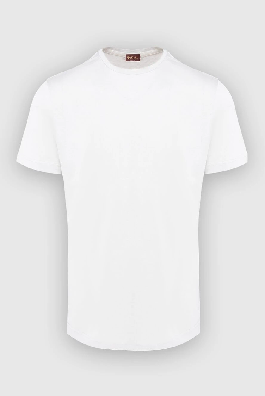 Loro Piana man white silk and cotton t-shirt for men купить с ценами и фото 169700 - photo 1