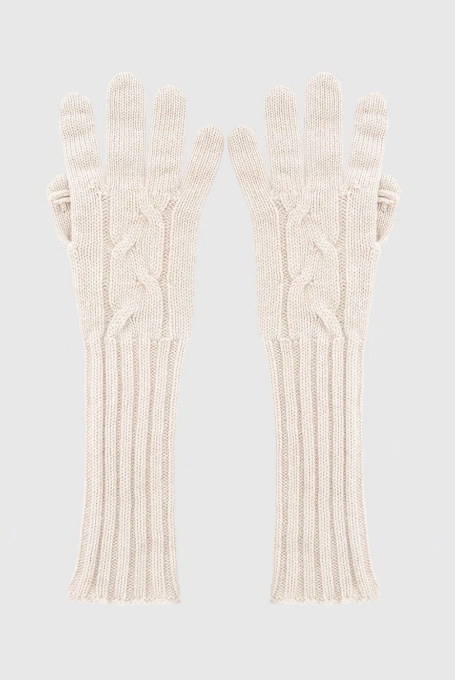 Loro Piana woman beige women's cashmere gloves купить с ценами и фото 169748 - photo 1