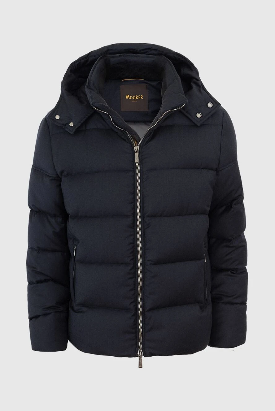 Moorer man down jacket men's wool and cashmere blue купить с ценами и фото 169779 - photo 1