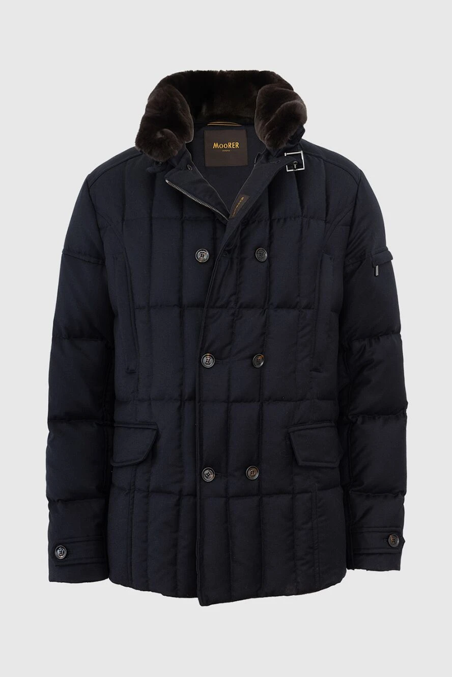 Moorer man down jacket men's wool and cashmere blue купить с ценами и фото 169783 - photo 1