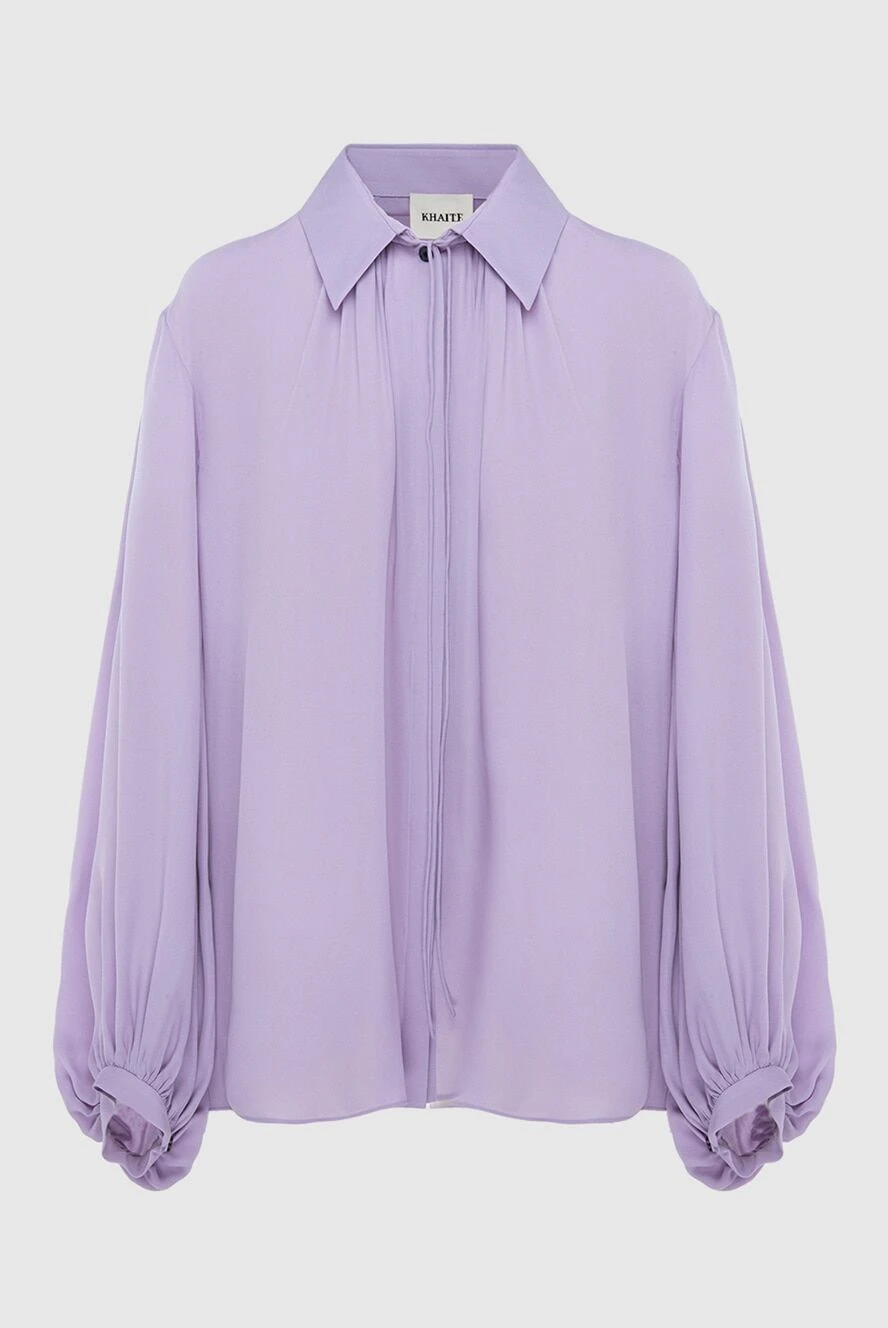 Khaite woman purple silk blouse for women купить с ценами и фото 169813 - photo 1