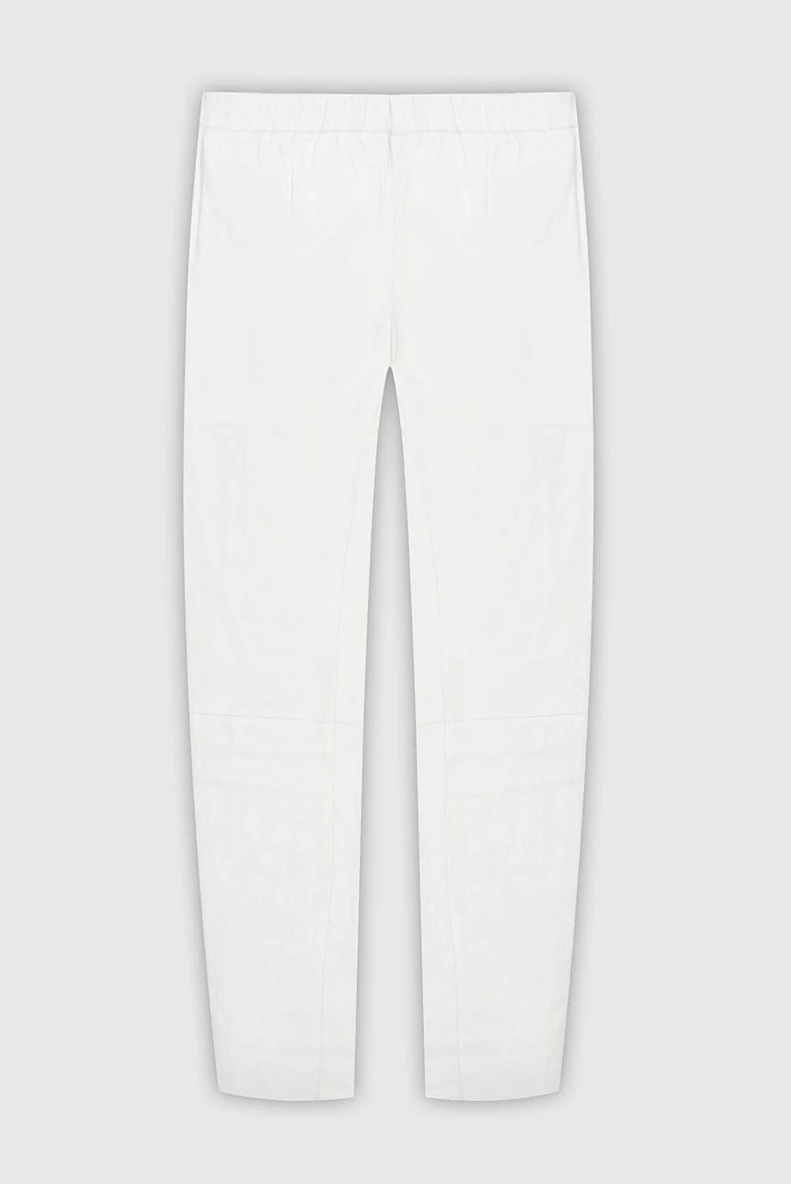 Max&Moi woman white leather trousers for women купить с ценами и фото 169830 - photo 1