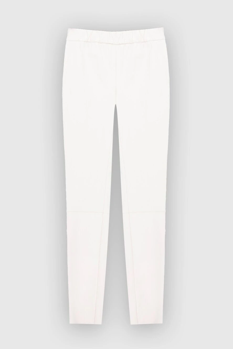 Max&Moi woman white leather trousers for women купить с ценами и фото 169831 - photo 1