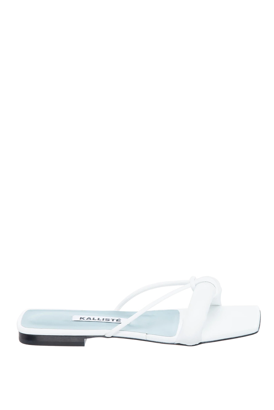 Kalliste woman white leather flip-flops for women купить с ценами и фото 169839 - photo 1