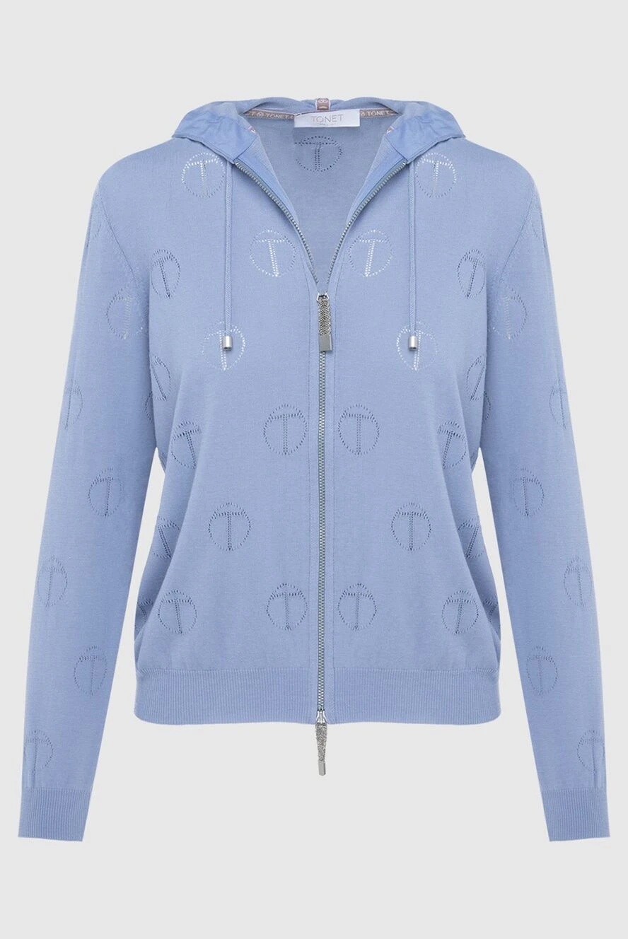 Tonet woman cotton hoodie blue for women купить с ценами и фото 169856 - photo 1