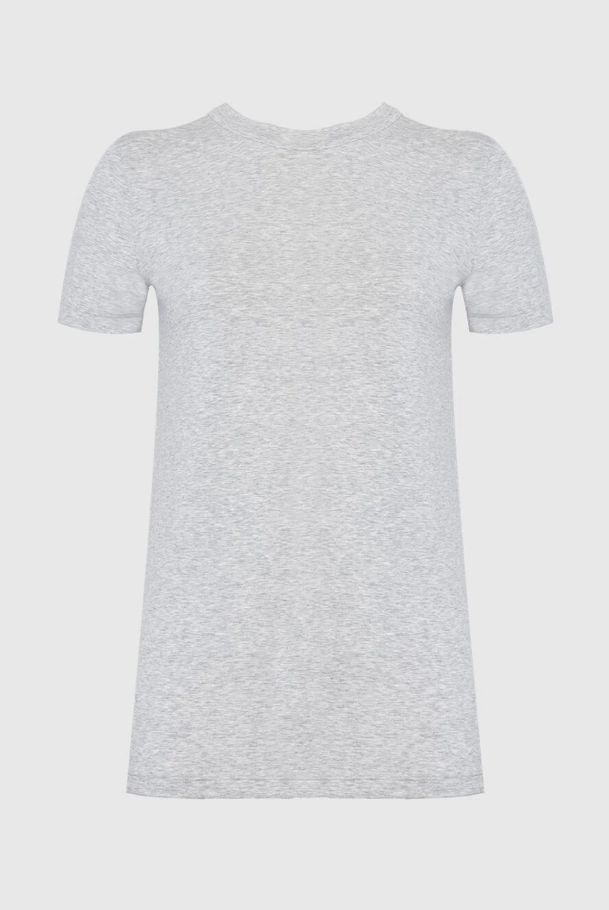 Brunello Cucinelli футболка из хлопка серая меланжевая женская 169921 - фото 1