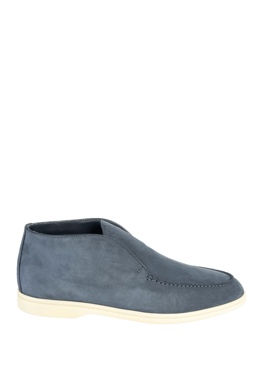 Cesare di Napoli man blue suede loafers for men купить с ценами и фото 169948 - photo 1