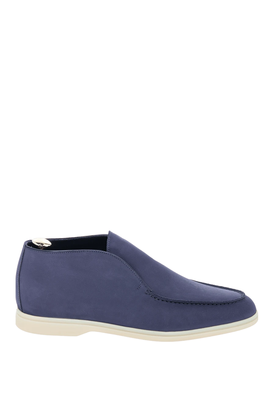 Cesare di Napoli man blue nubuck loafers for men купить с ценами и фото 169990 - photo 1