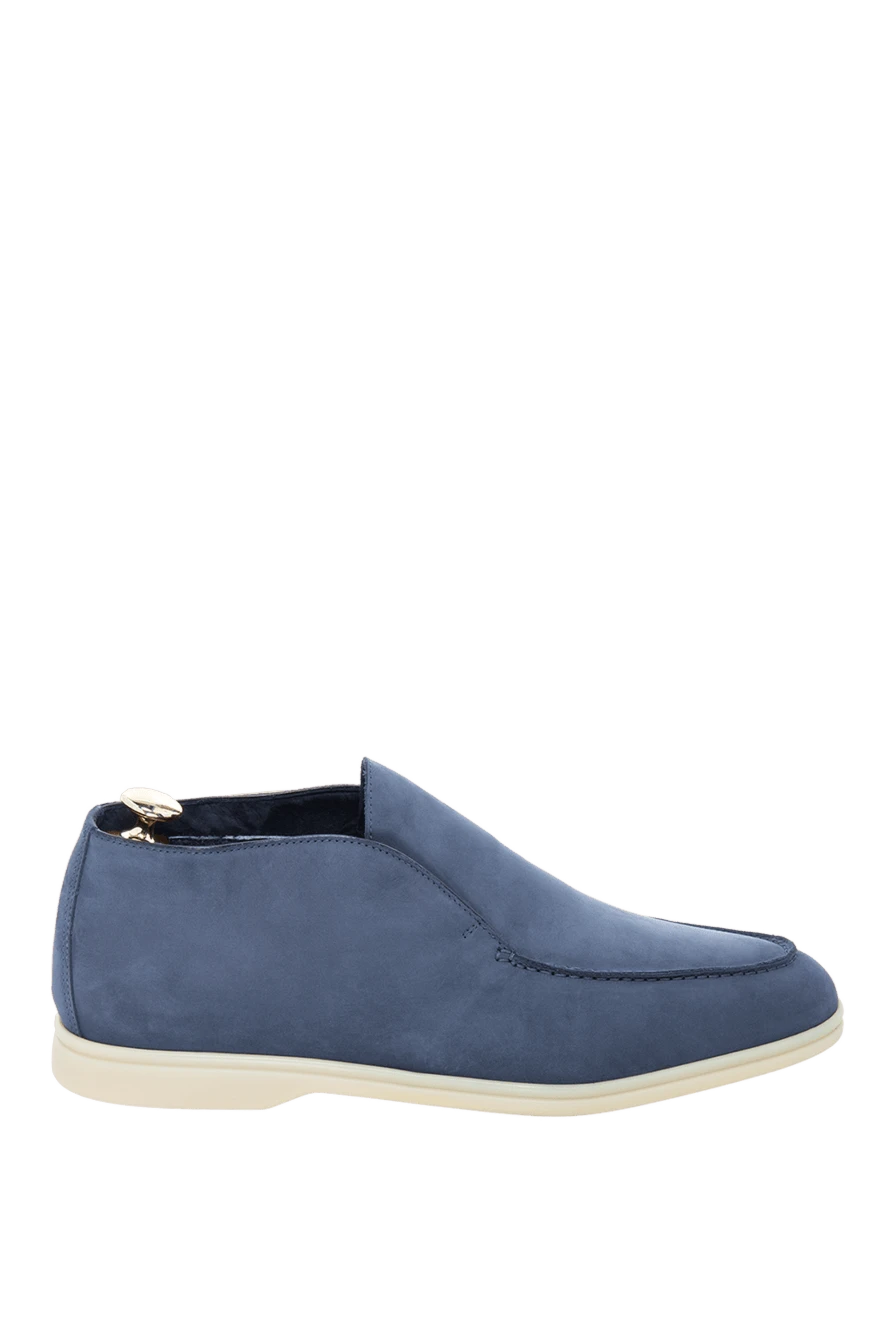 Cesare di Napoli man blue nubuck loafers for men купить с ценами и фото 169991 - photo 1