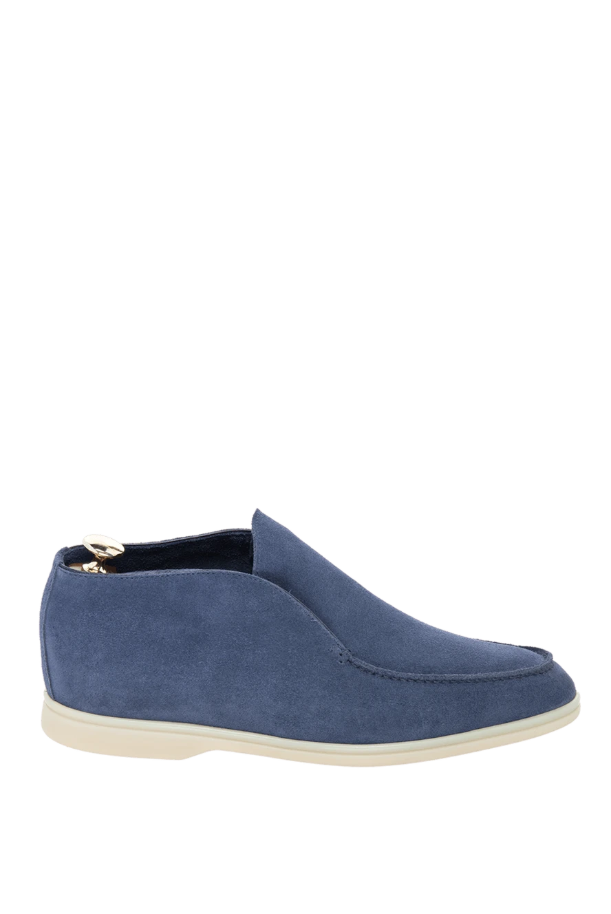 Cesare di Napoli man blue suede loafers for men купить с ценами и фото 169998 - photo 1