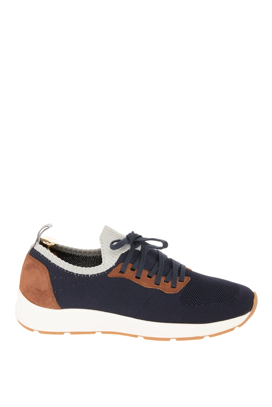 Andrea Ventura man sneakers in suede textile blue for men купить с ценами и фото 170053 - photo 1