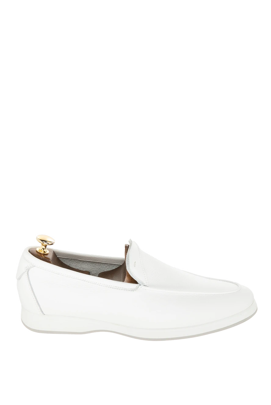 Andrea Ventura man white leather loafers for men купить с ценами и фото 170058 - photo 1