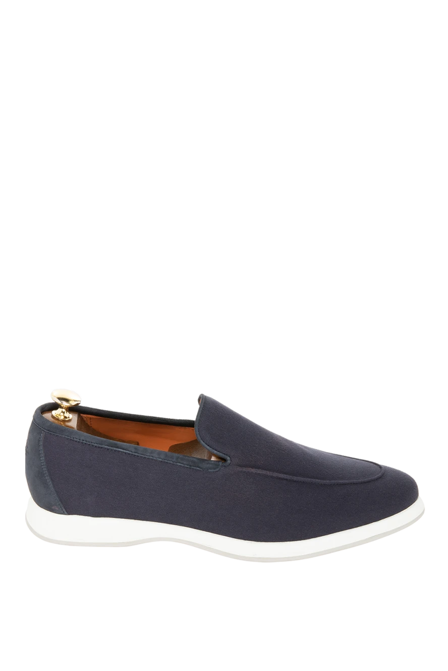 Andrea Ventura man blue textile loafers for men купить с ценами и фото 170059 - photo 1